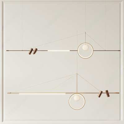 现代吊灯3D模型下载